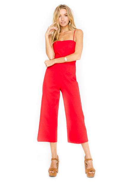 Fitted Linen Jumpsuit